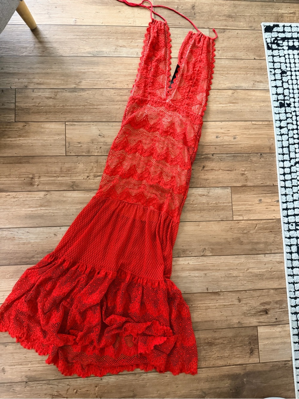 Red Lace Nightcap Dress - NWT